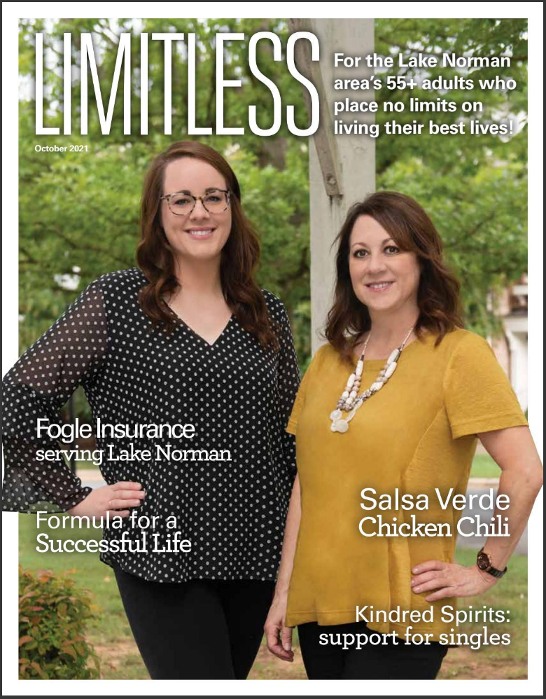 Front Page of Limitless Magazine Oct 2021 Featuring Laura and Pam